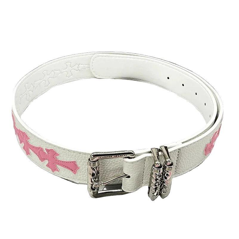 Chrome hearts White/pink crosses