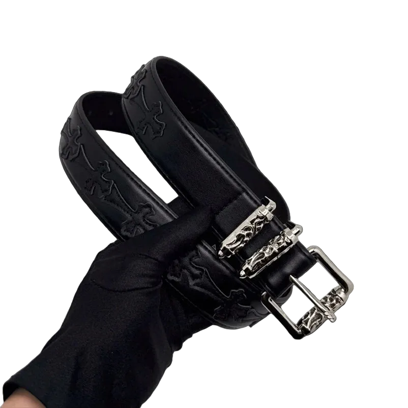 Chrome heart all black crosses