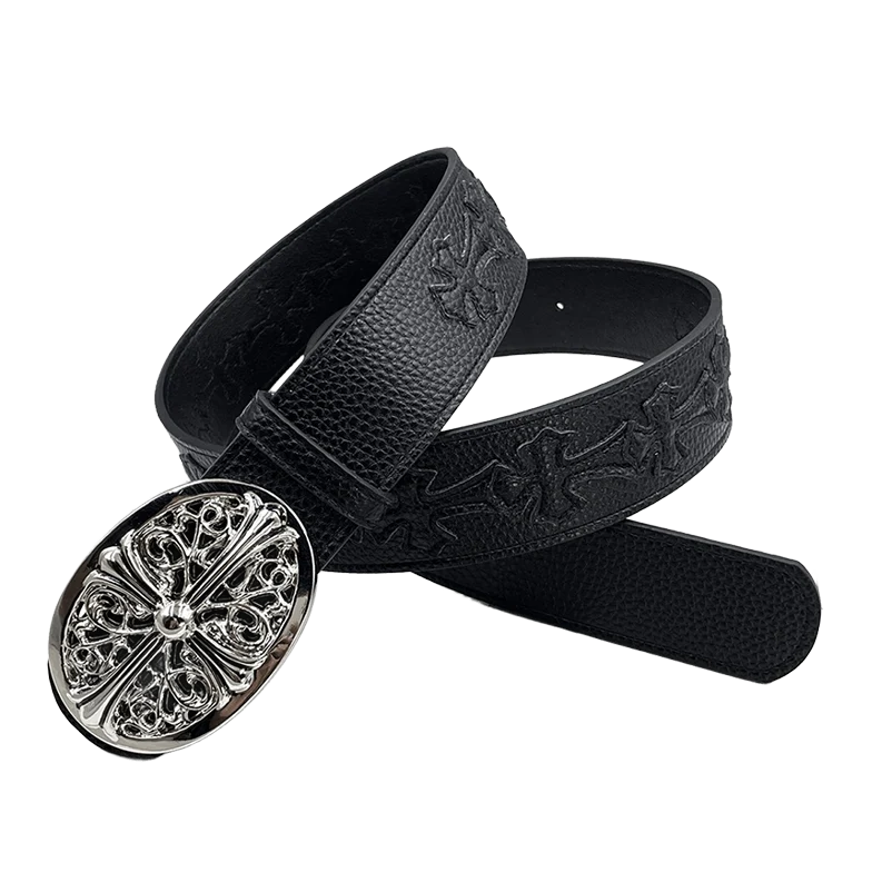 Chrome heart middle cross -Black crosses