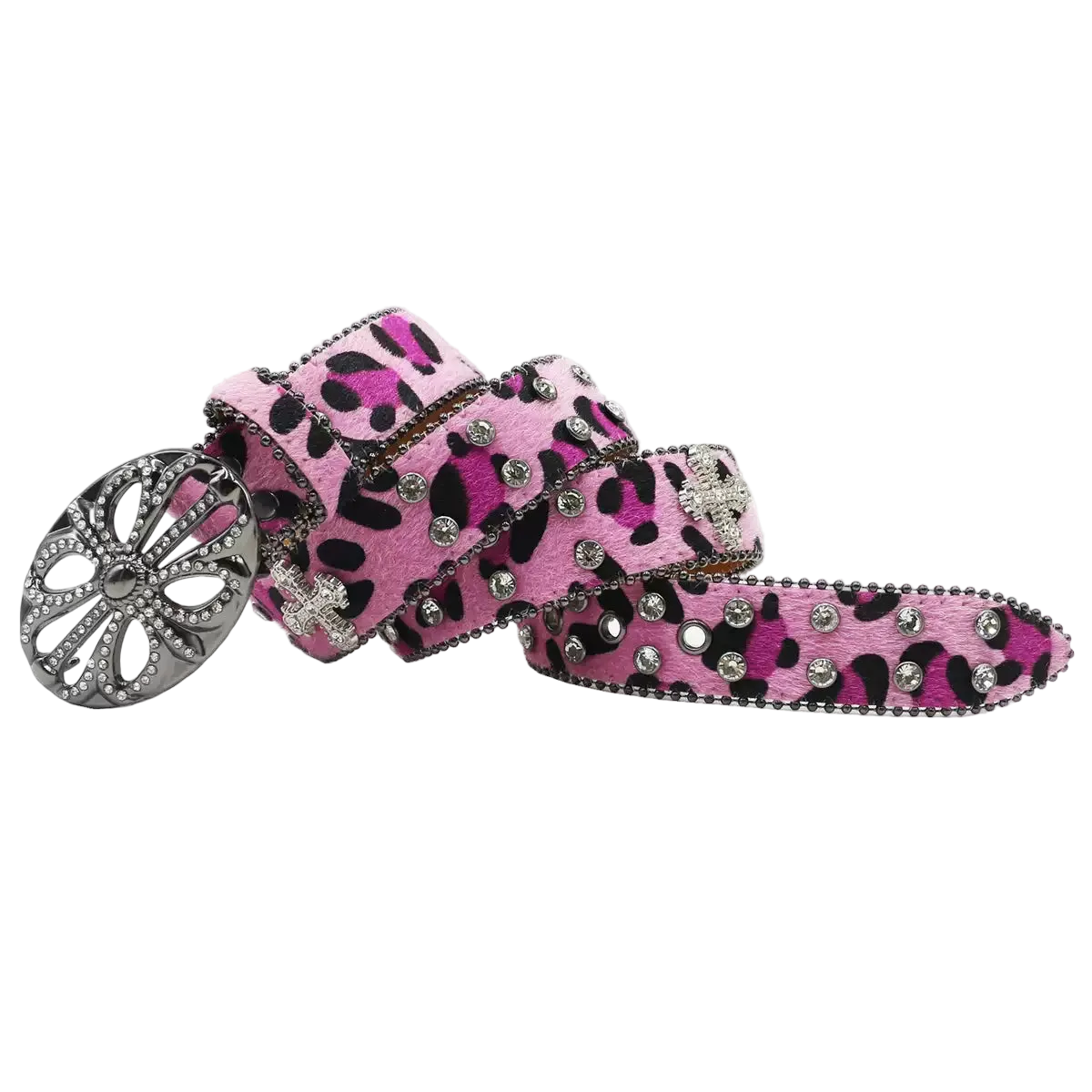 Chrome hearts Rhinestones cross (pink)