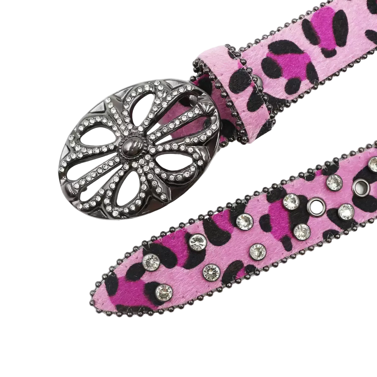Chrome hearts Rhinestones cross (pink)