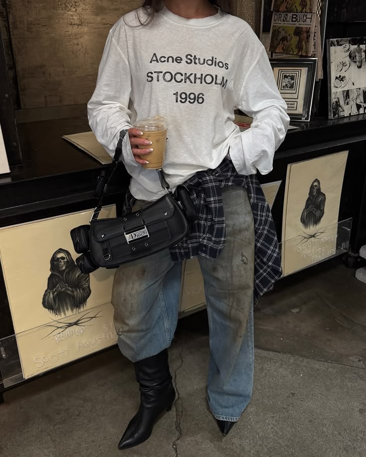 acne studio long sleeve - White