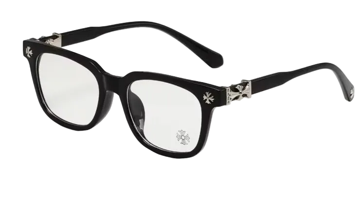 Chrome heart glasses- black